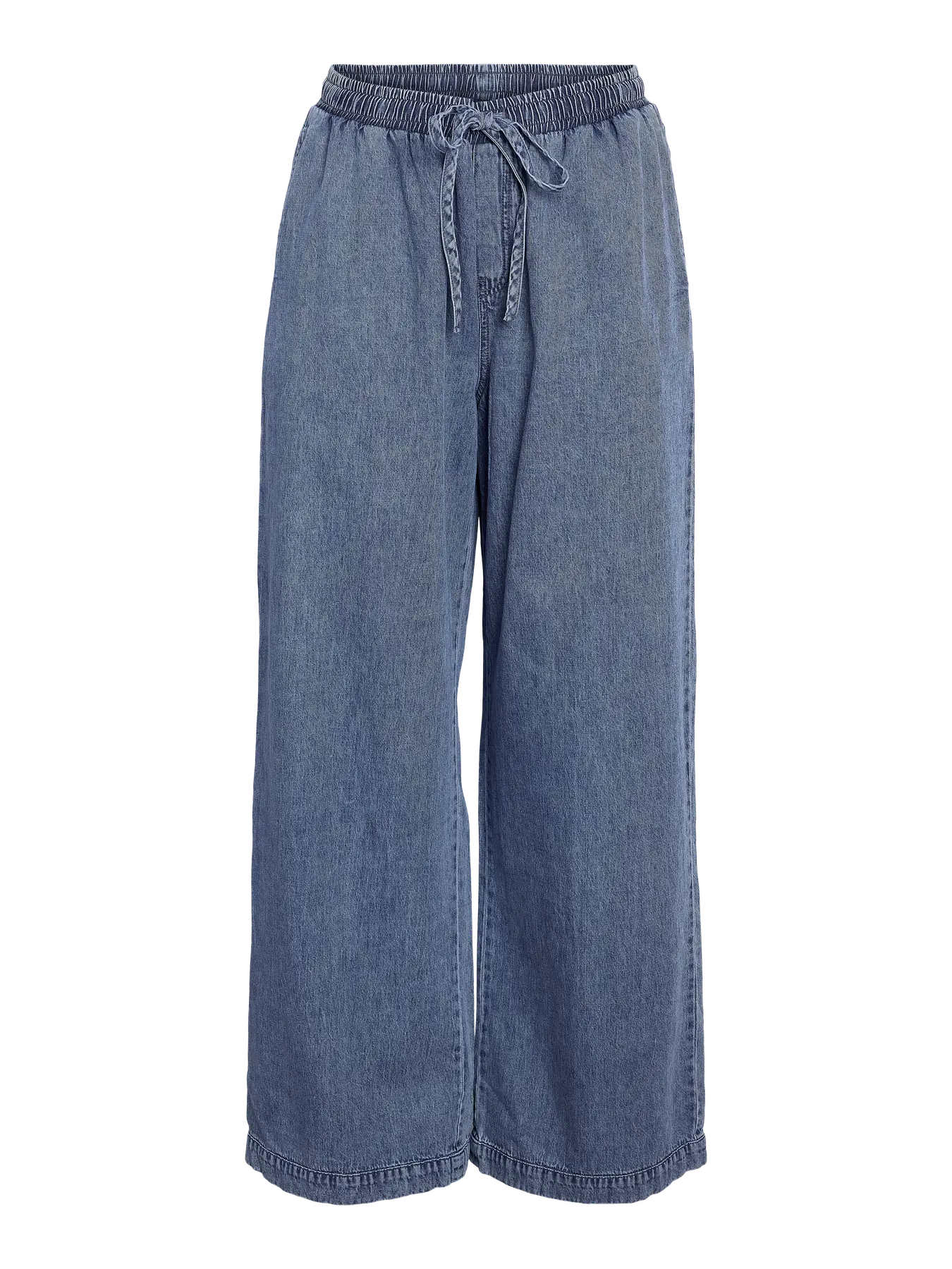 Enza Soft Denim Wide Leg Trousers