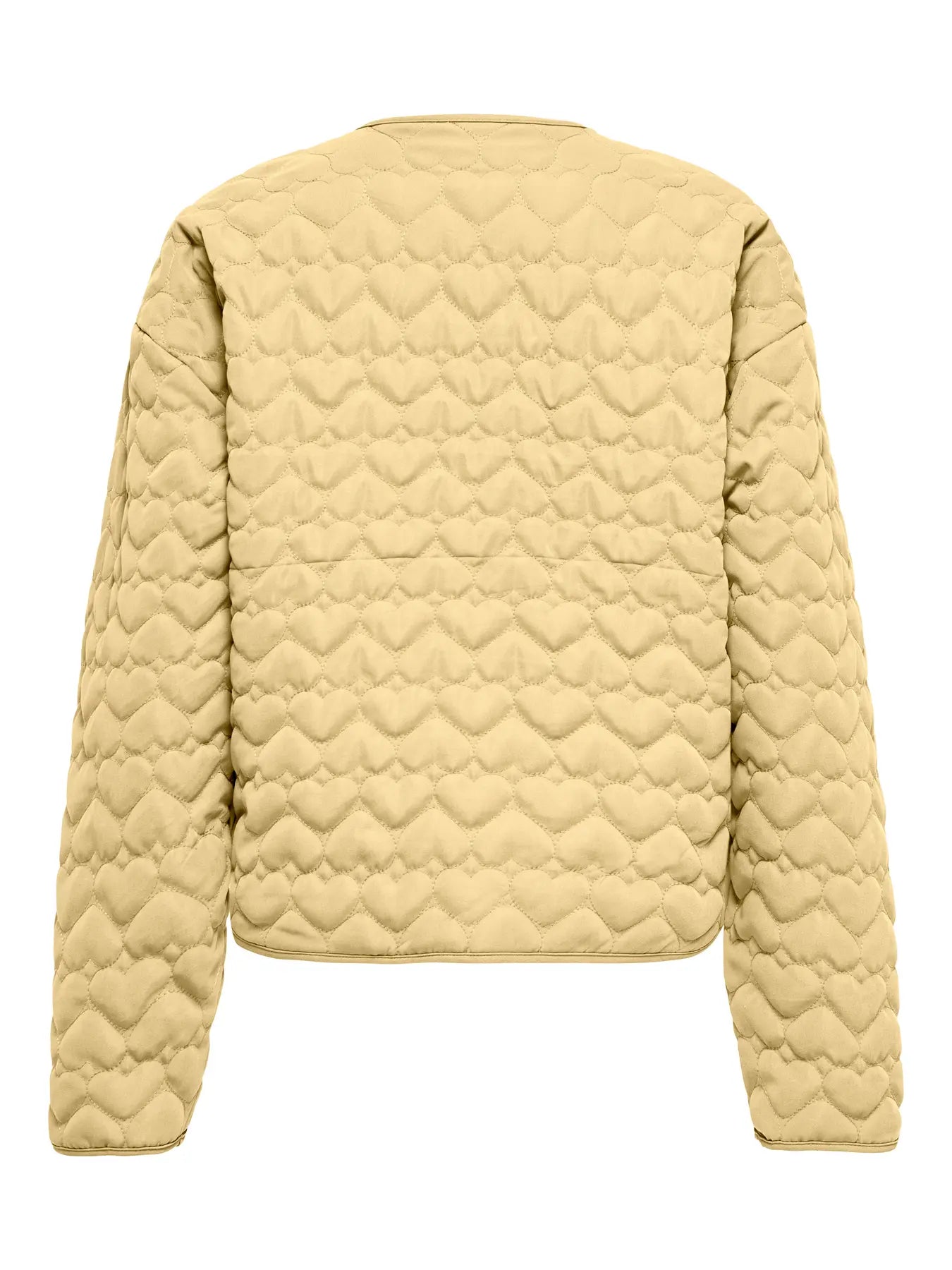 Heart Quilted Jacket Yellow