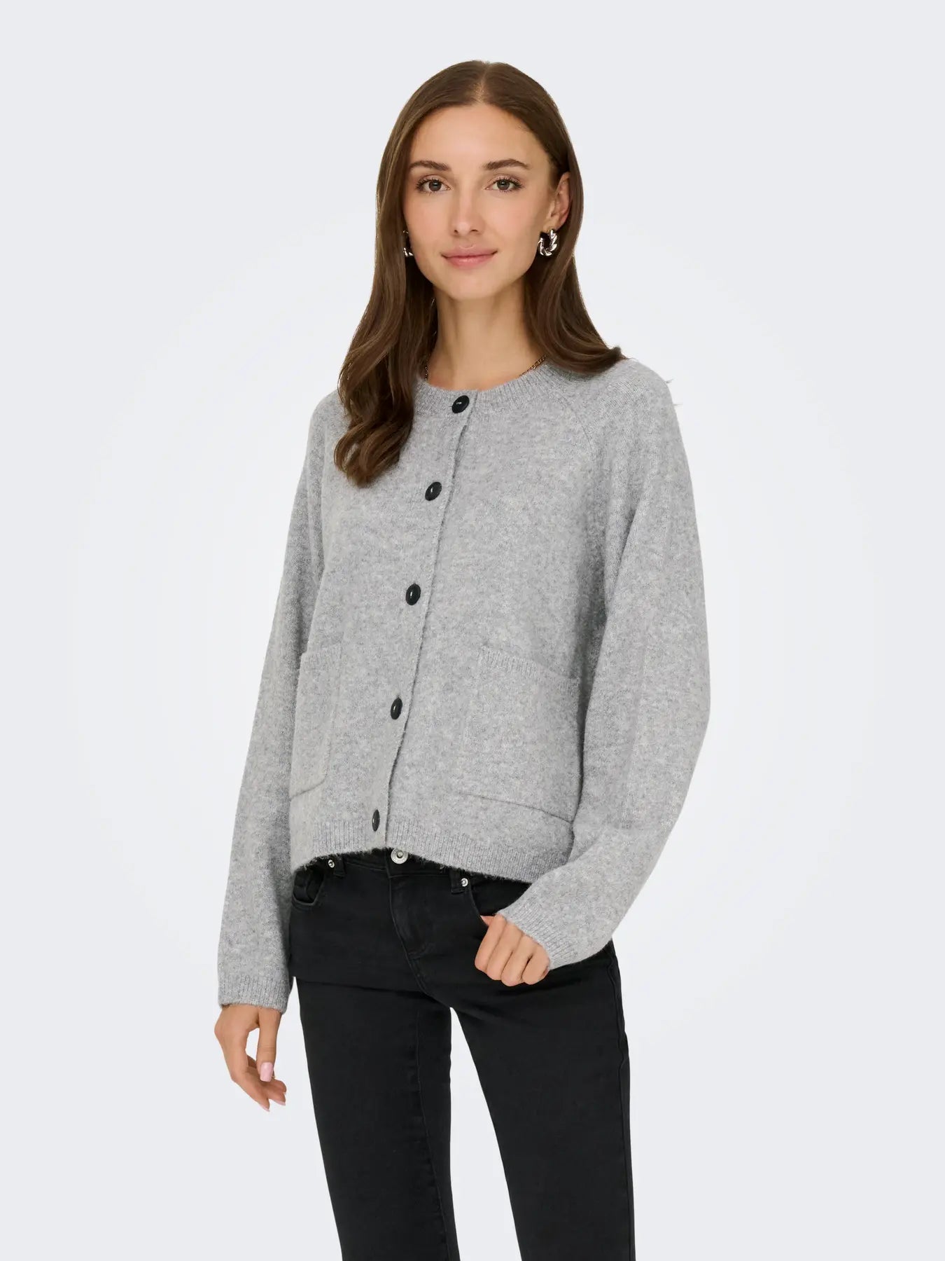 Piedmont Light Grey Button Cardigan