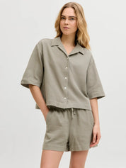 Global Waffle Resort Shirt Taupe