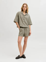 Global Waffle Resort Shirt Taupe