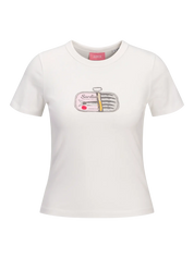 Gigi Sardines Print White T-shirt