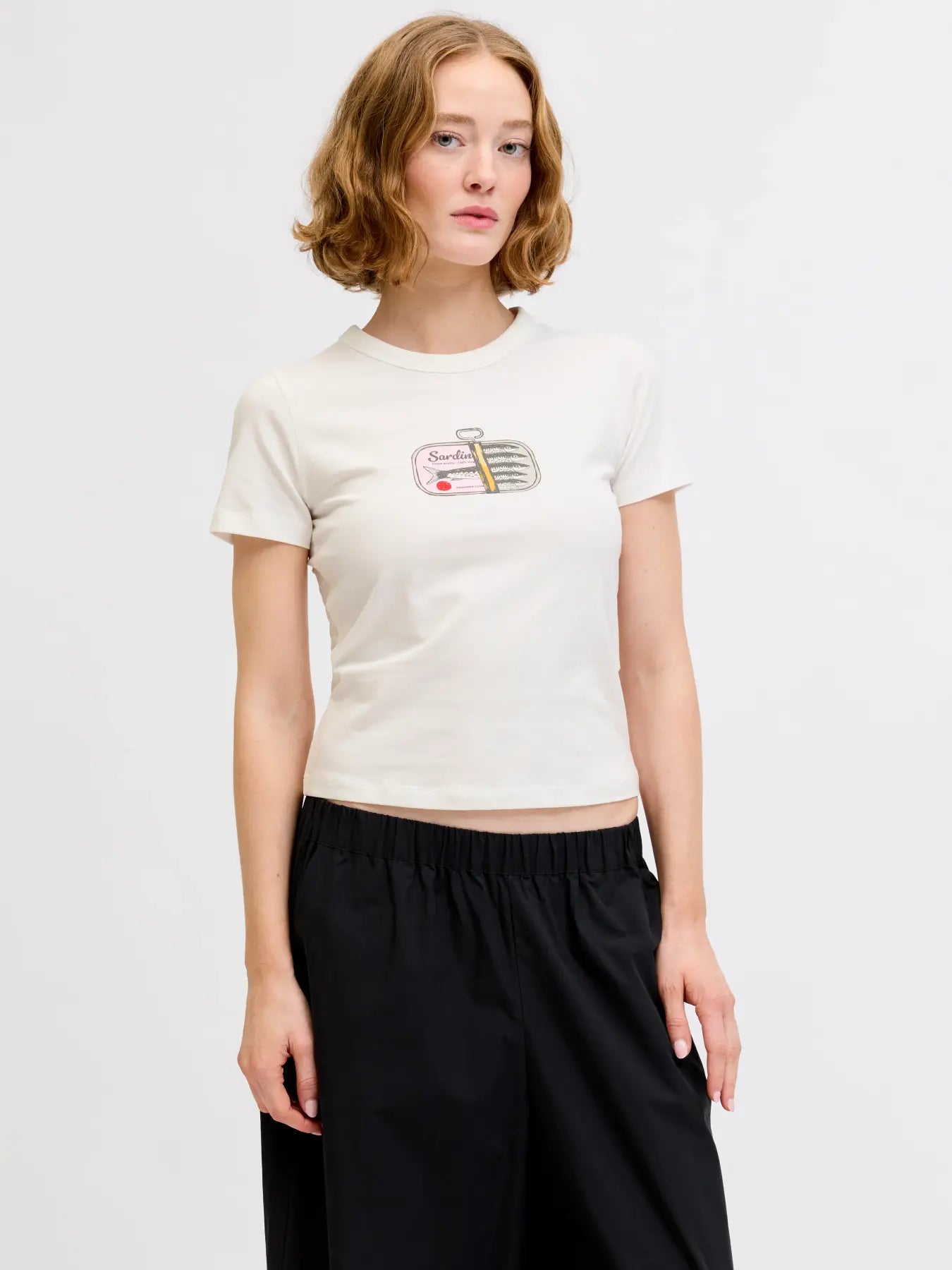 Gigi Sardines Print White T-shirt