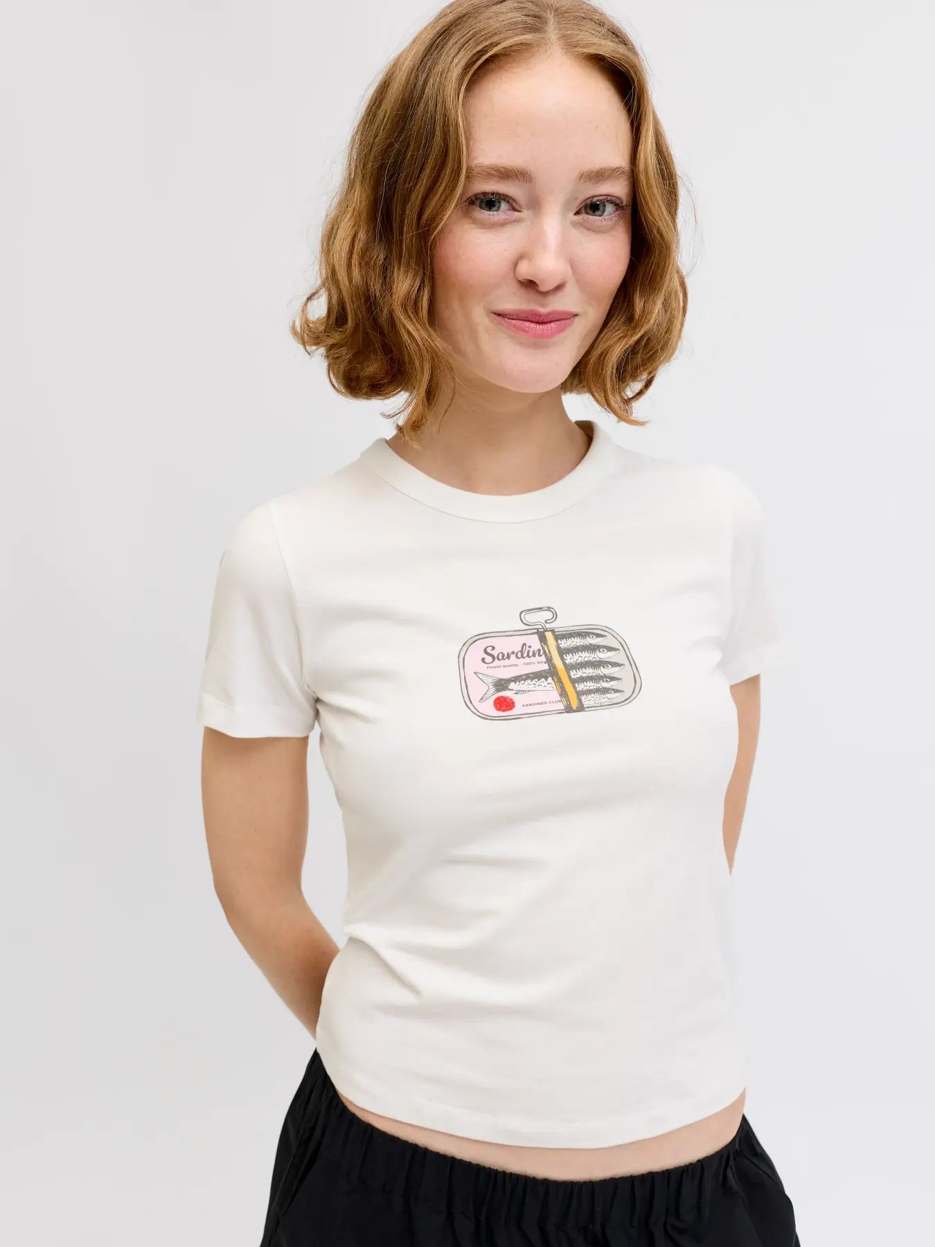 Gigi Sardines Print White T-shirt