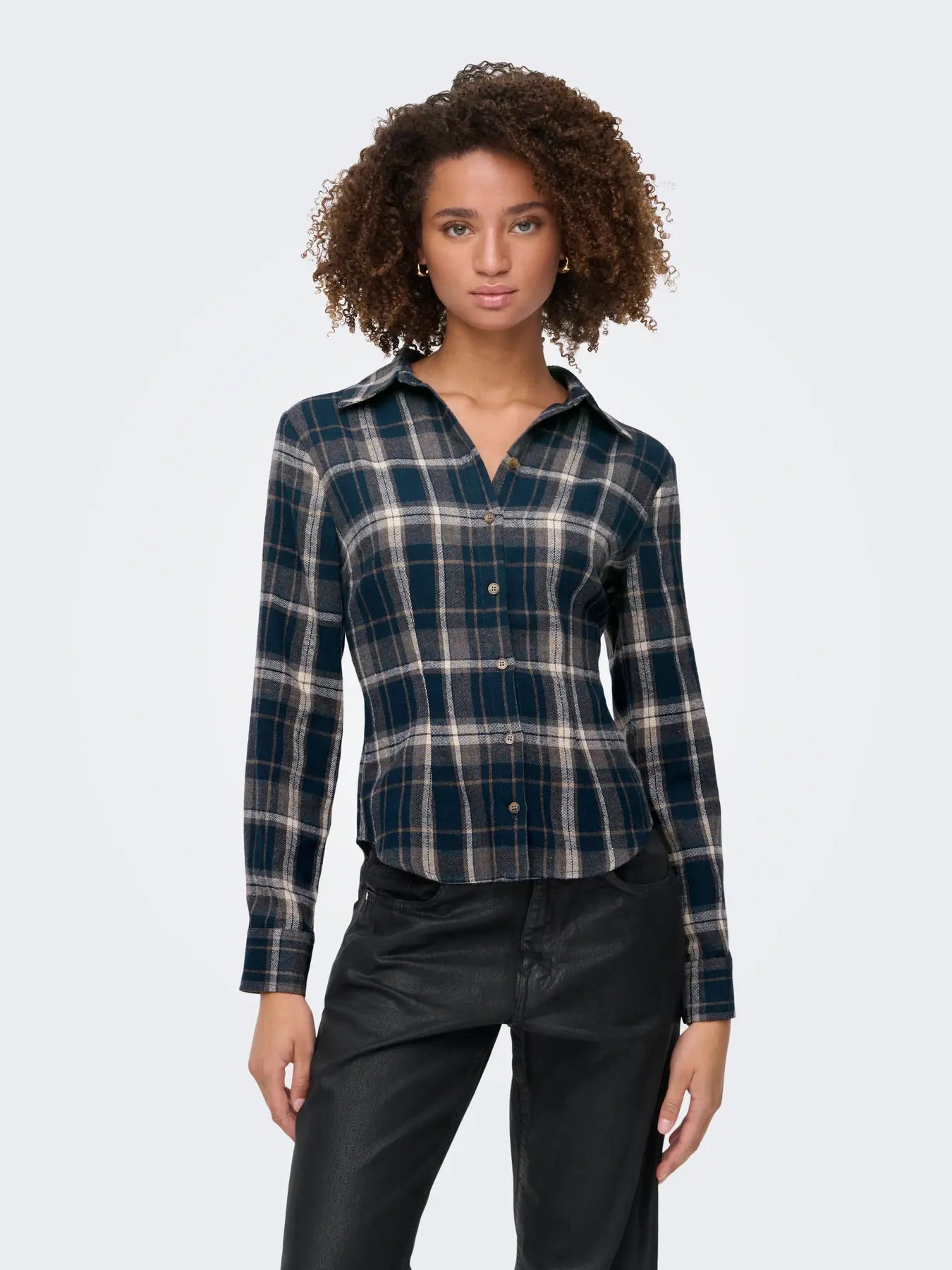 Maddie Fitted Checked Shirt