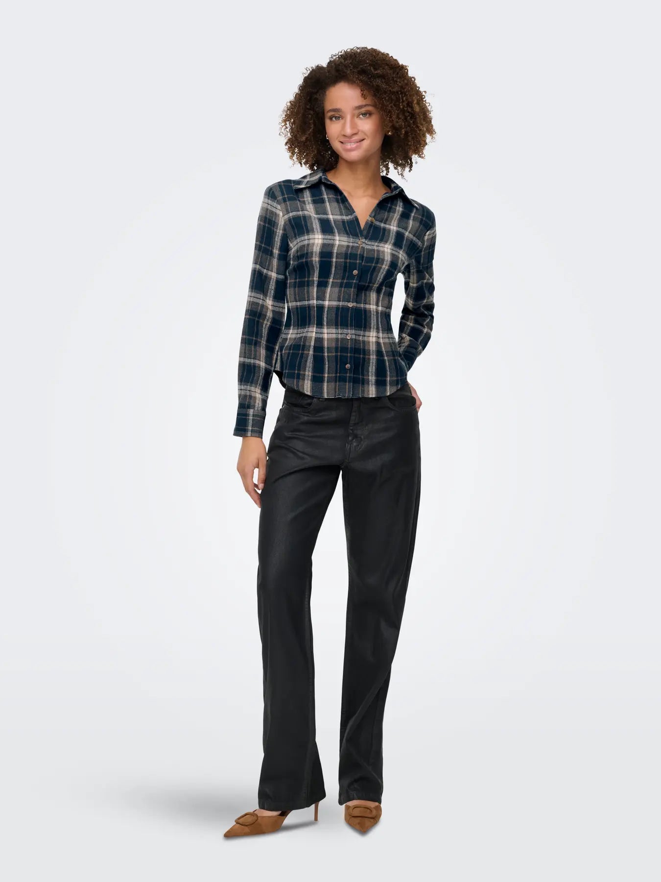 Maddie Fitted Checked Shirt