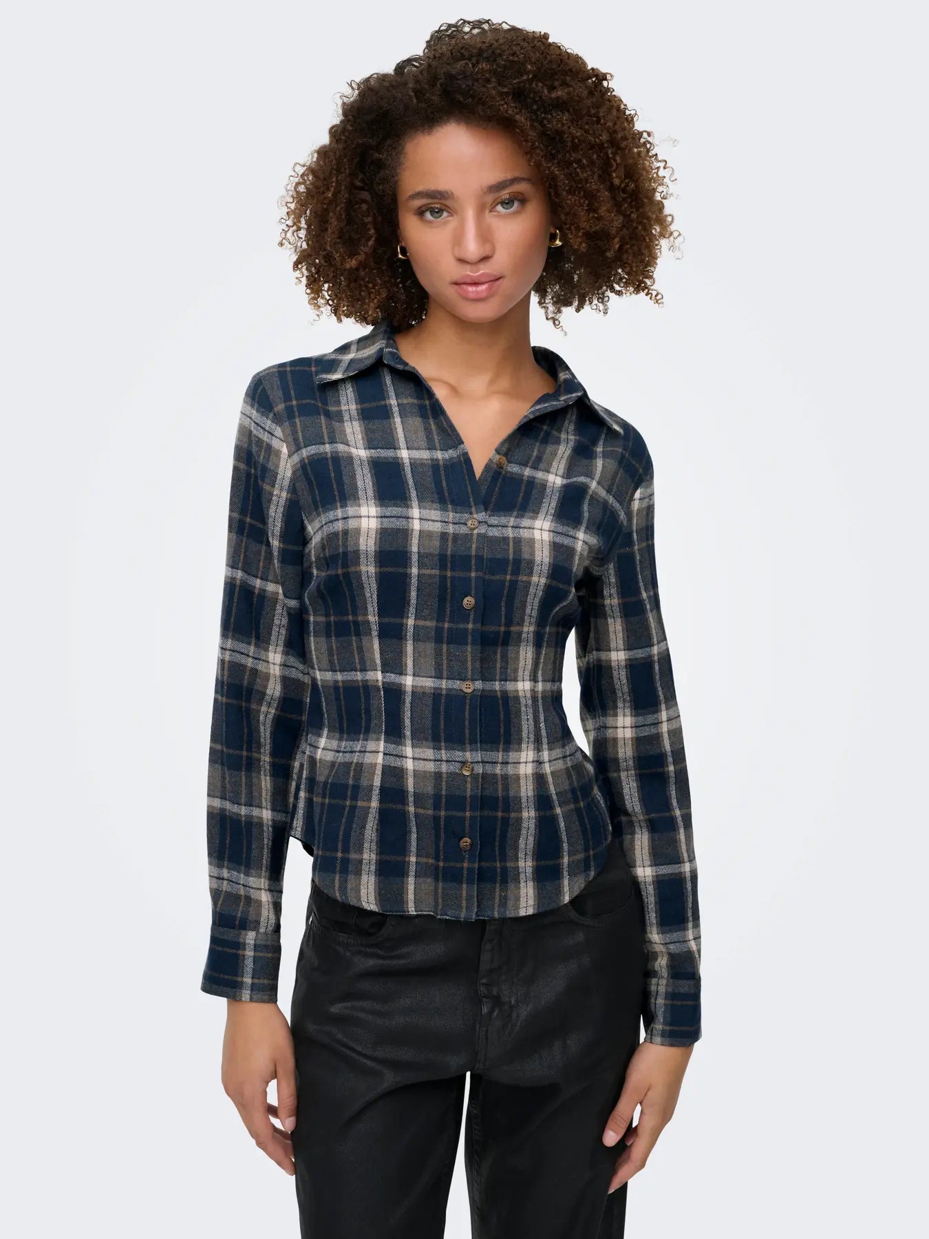 Maddie Fitted Checked Shirt
