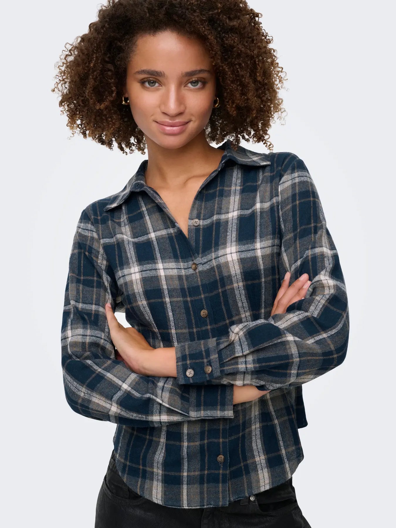 Maddie Fitted Checked Shirt