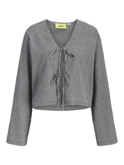 Zoe Seersucker Tie Front Blouse