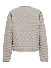 Heart Quilted Jacket Yellow