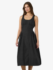 Asta Strap Midi Dress Black