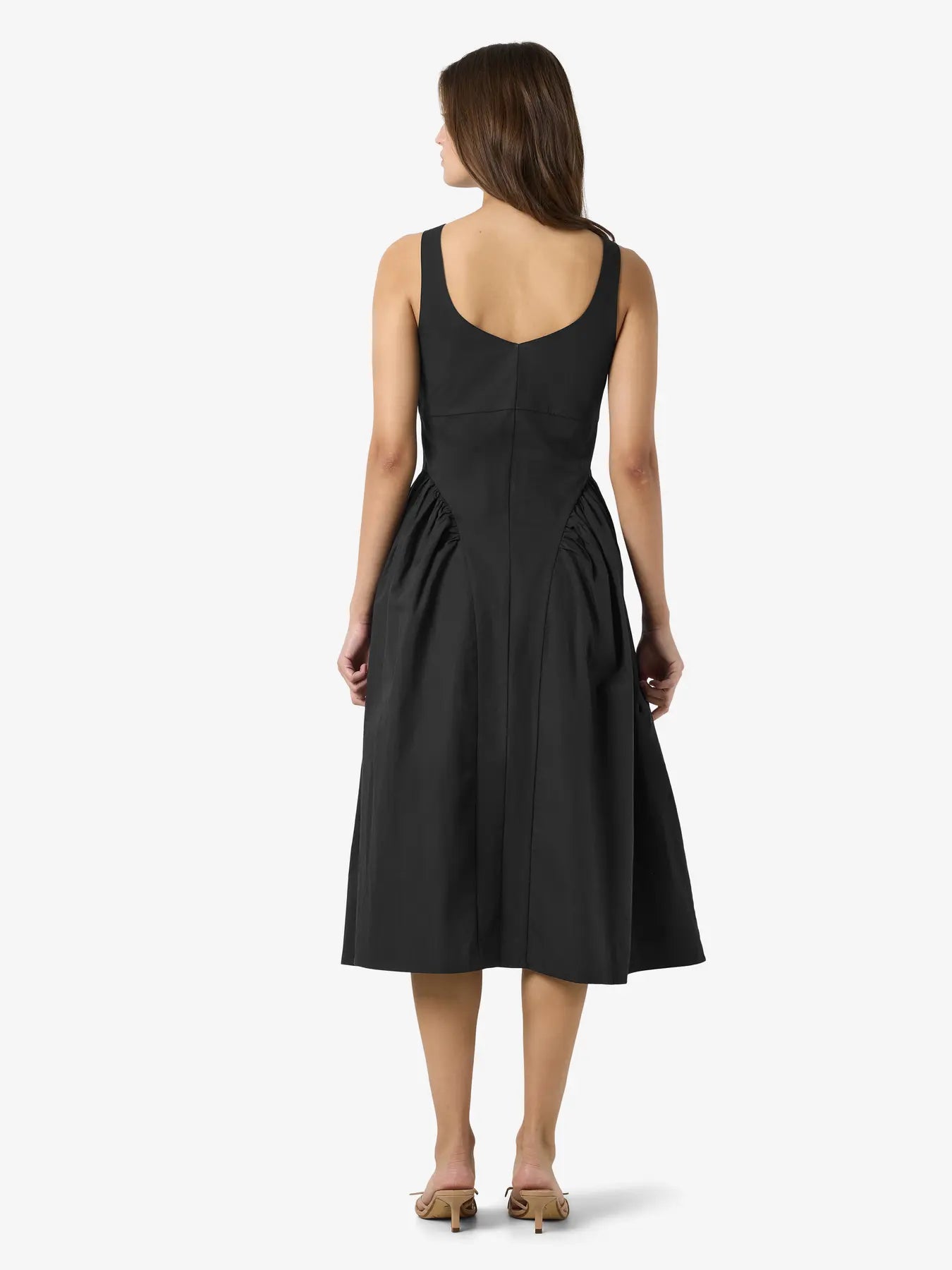 Asta Strap Midi Dress Black