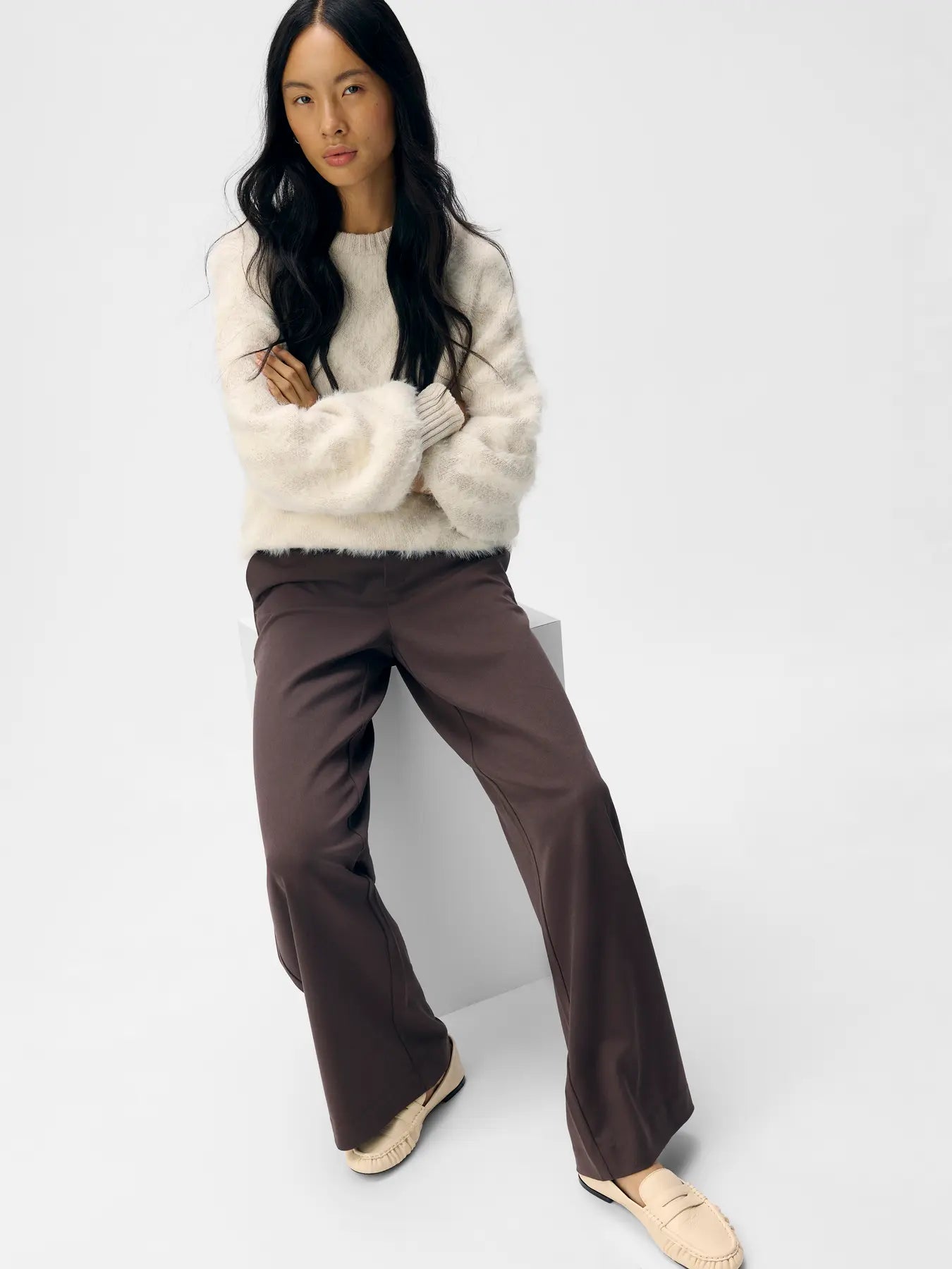 Lisa Brown Wide Leg Trousers
