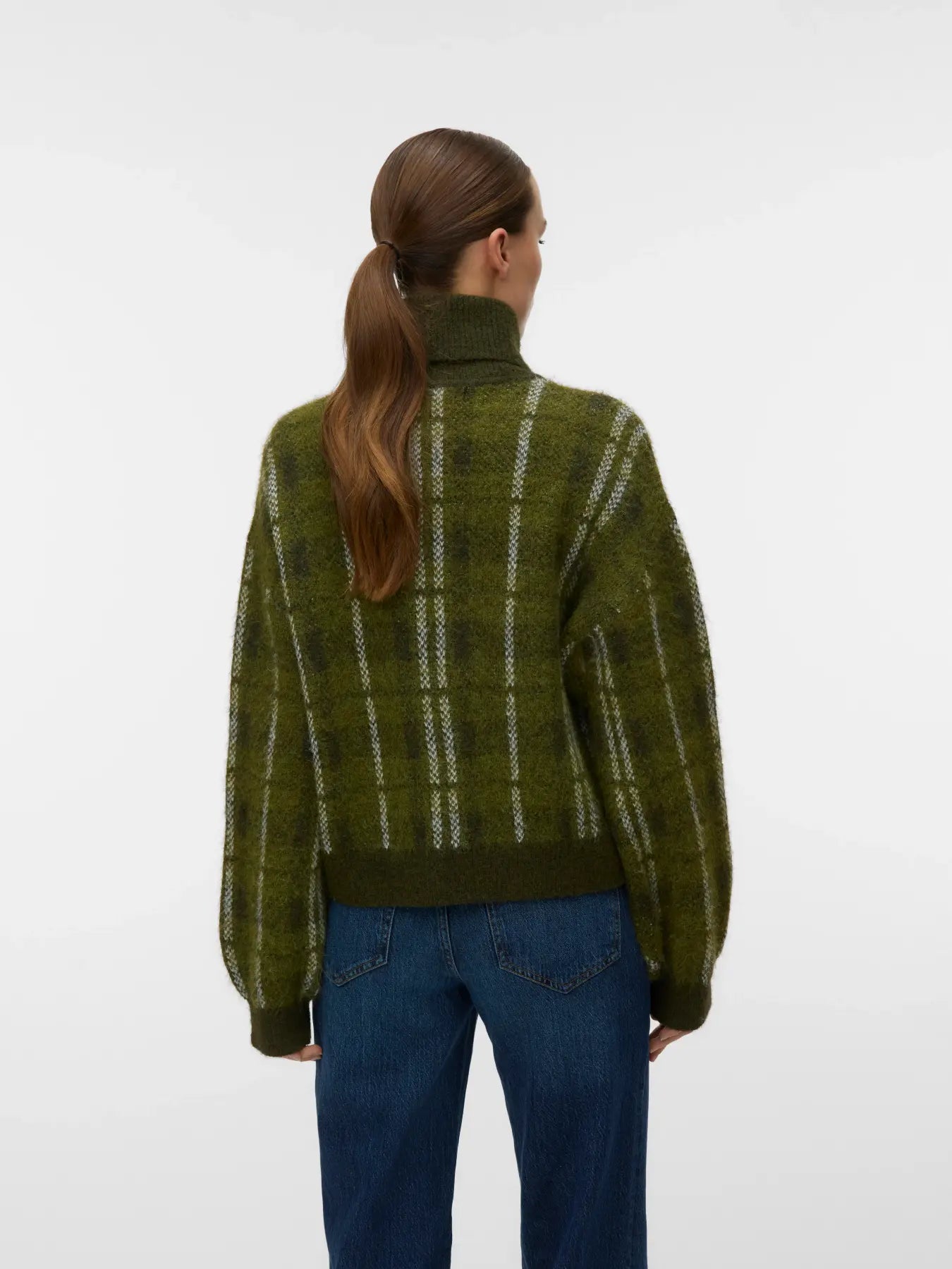 Toby High Neck Balloon Sleeve Knit Jumper