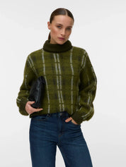 Toby High Neck Balloon Sleeve Knit Jumper