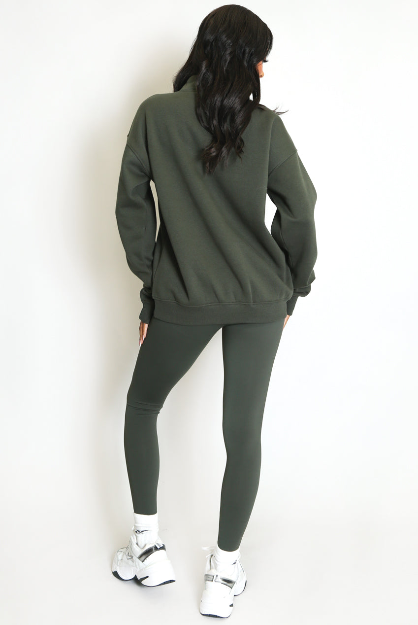 New York Zip Sweatshirt - Green