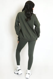 New York Zip Sweatshirt - Green