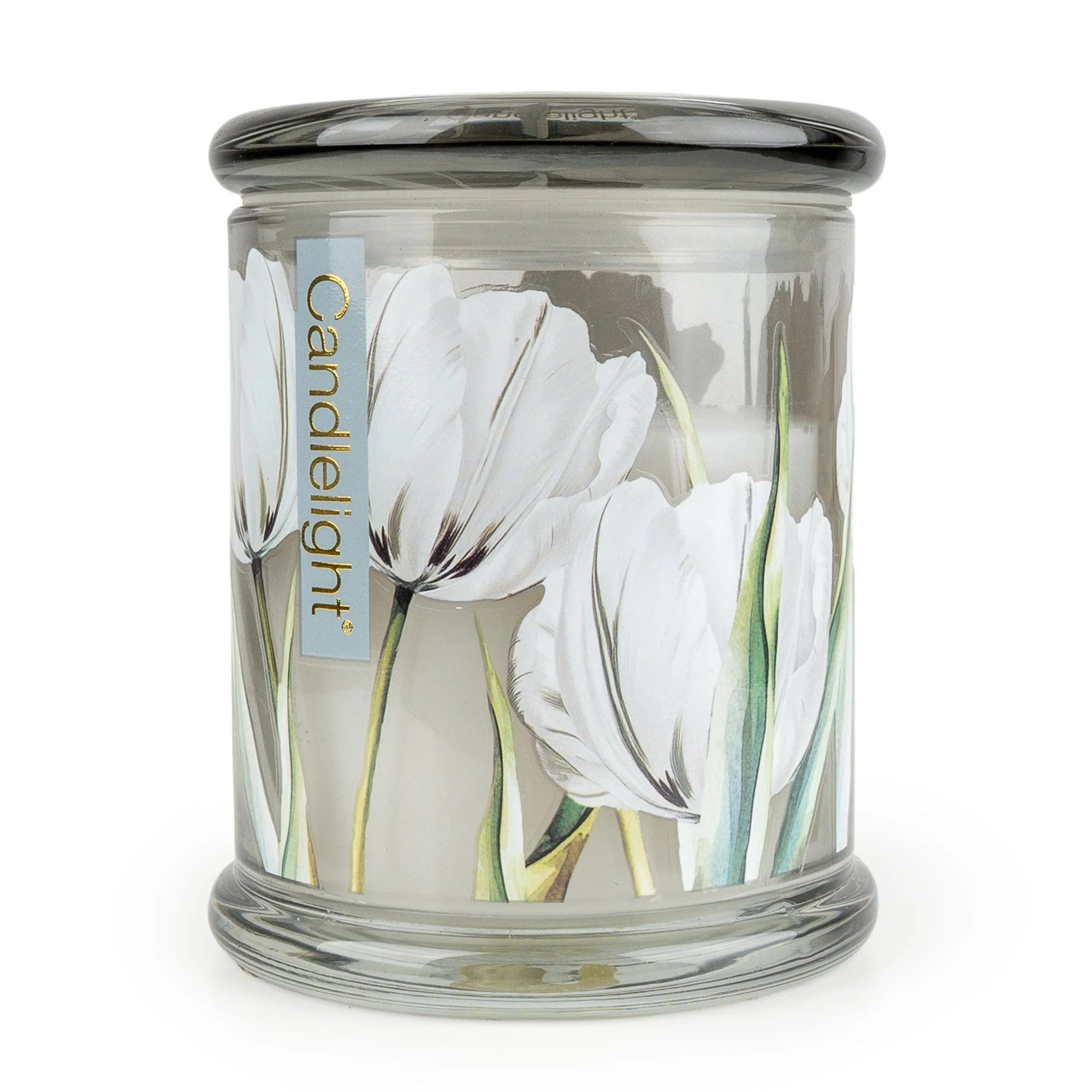 Large Glass Jar - White Tulip & Bergamot