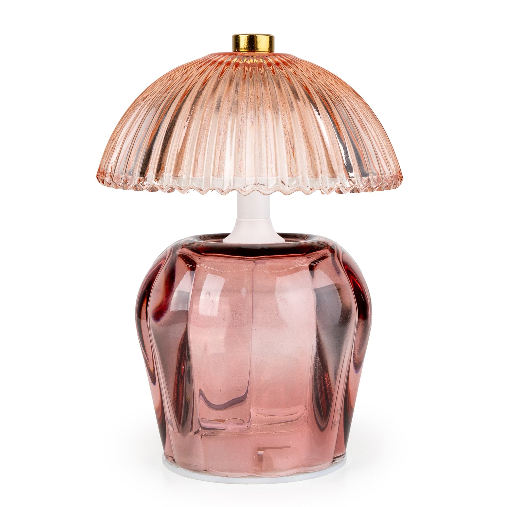 Vintage Ridged Glass LED Table Lamp