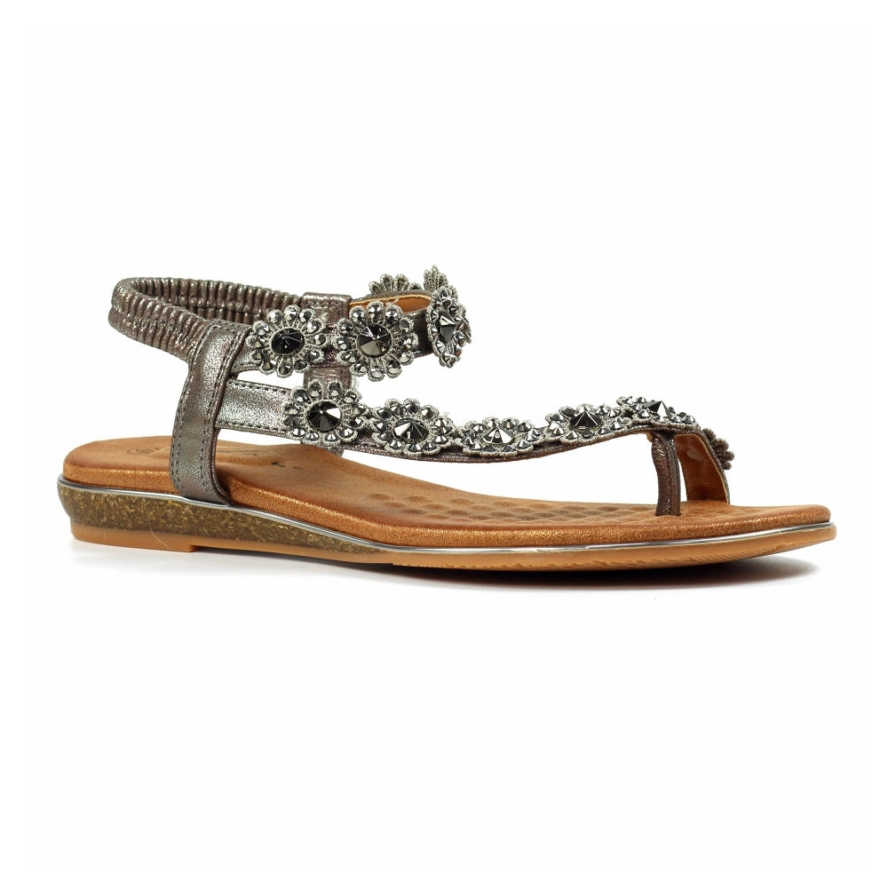 Charlotte II Pewter Sandal