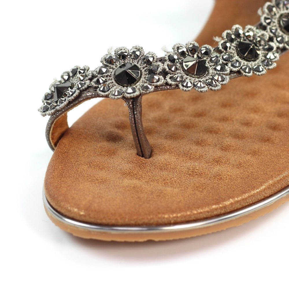 Charlotte II Pewter Sandal