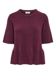 Brilliant Peplum Short Sleeve Knit