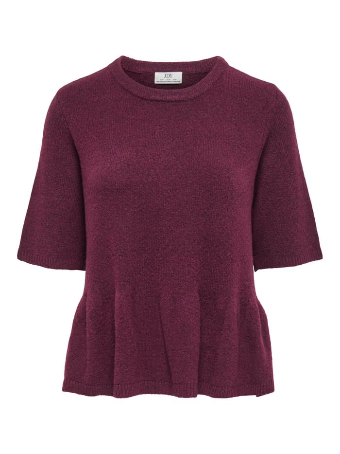 Brilliant Peplum Short Sleeve Knit
