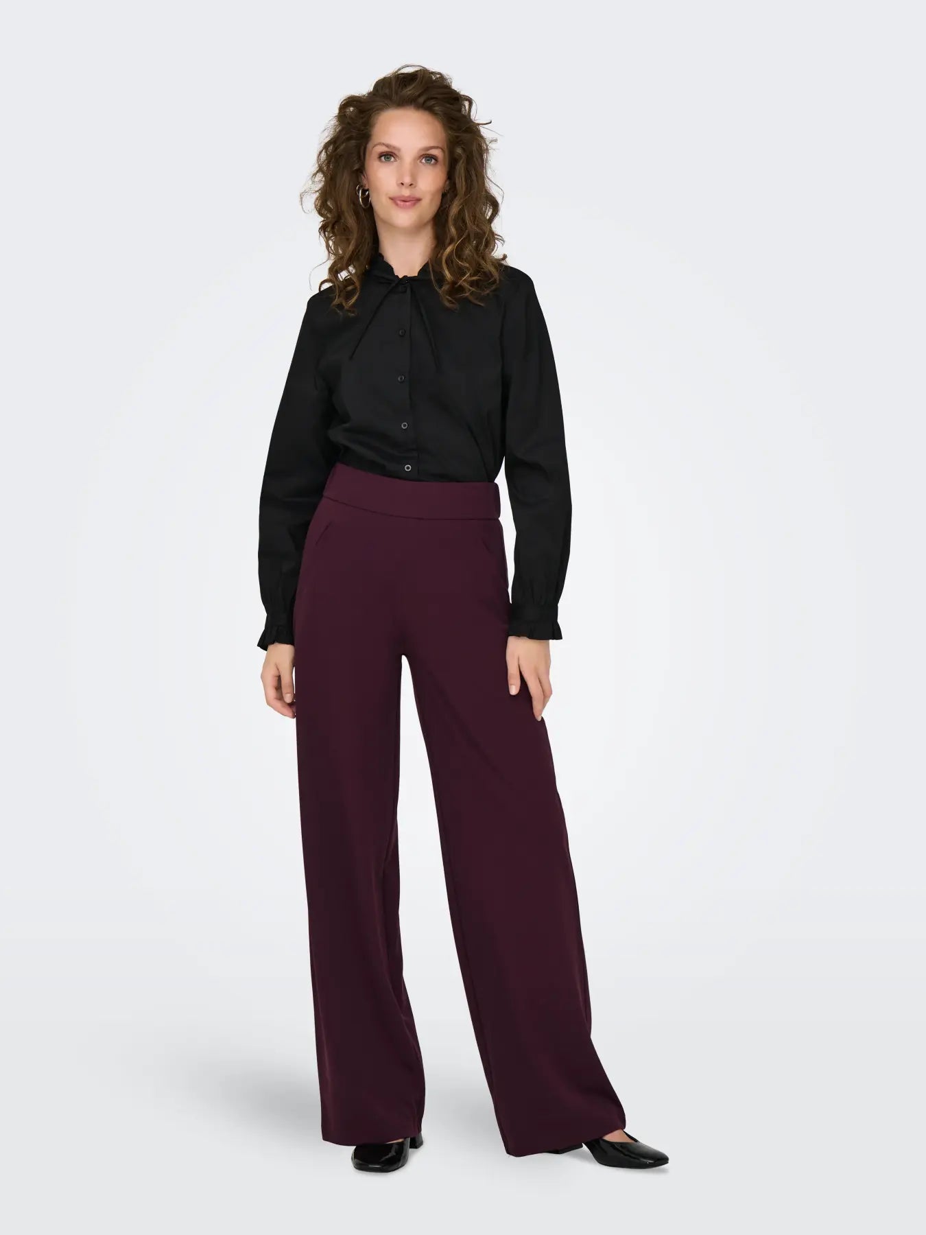 Louisville Wide Leg Trousers Wine