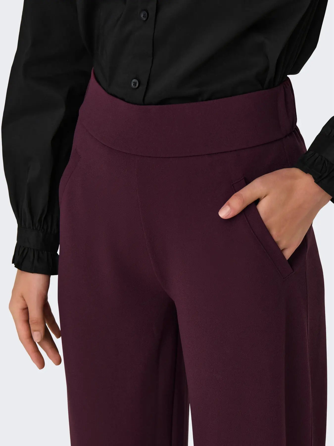 Louisville Wide Leg Trousers Wine