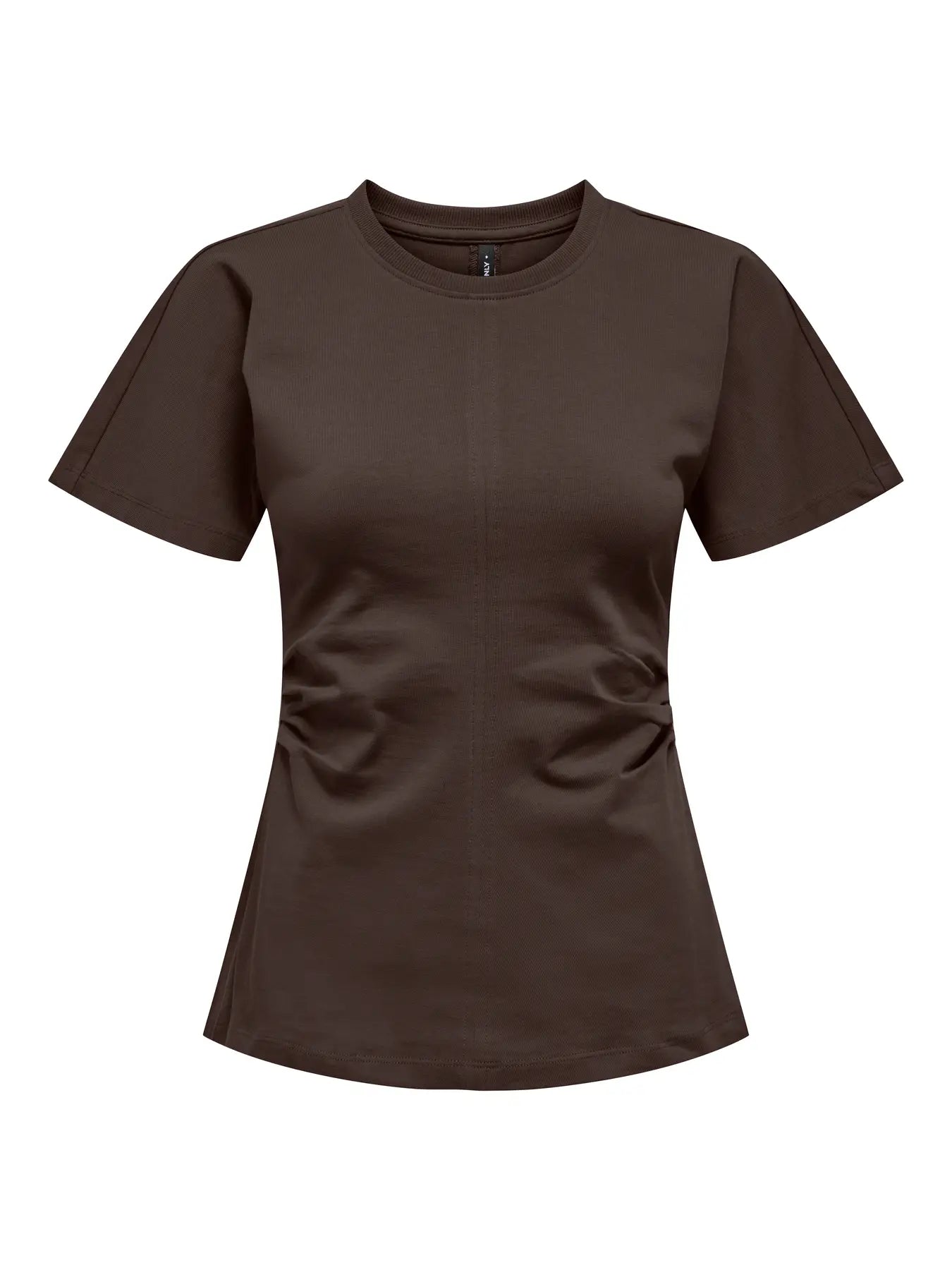 Marie Ruching T-Shirt Top Brown