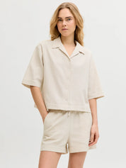 Global Waffle Resort Shirt Cream