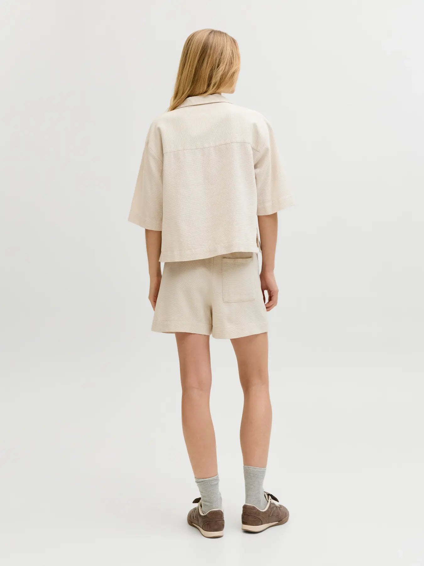 Global Waffle Resort Shirt Cream