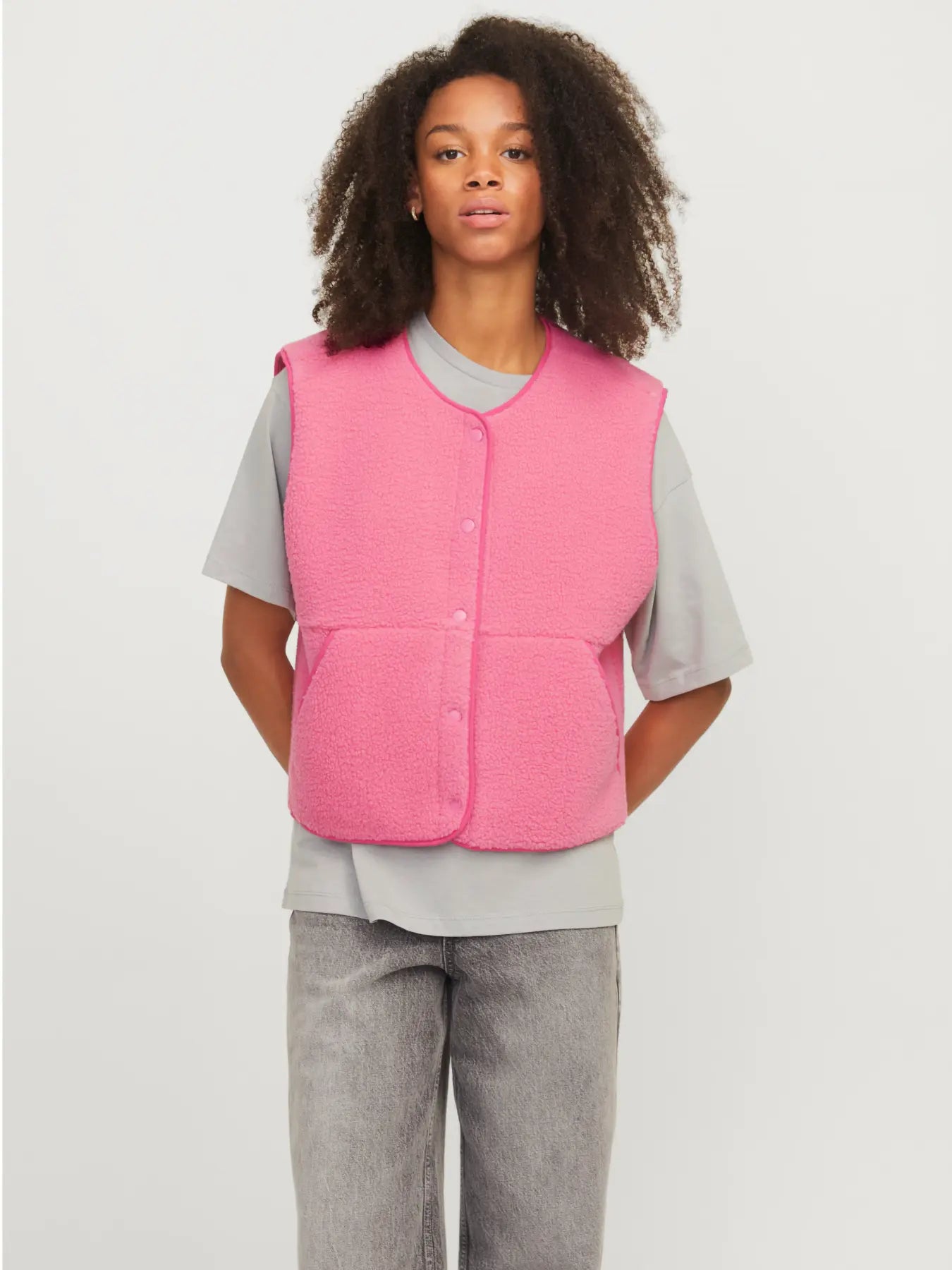 Vera Teddy Vest Gilet Pink