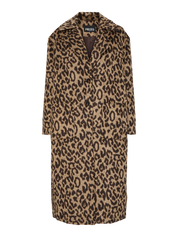 Jili Leopard Print Long Coat