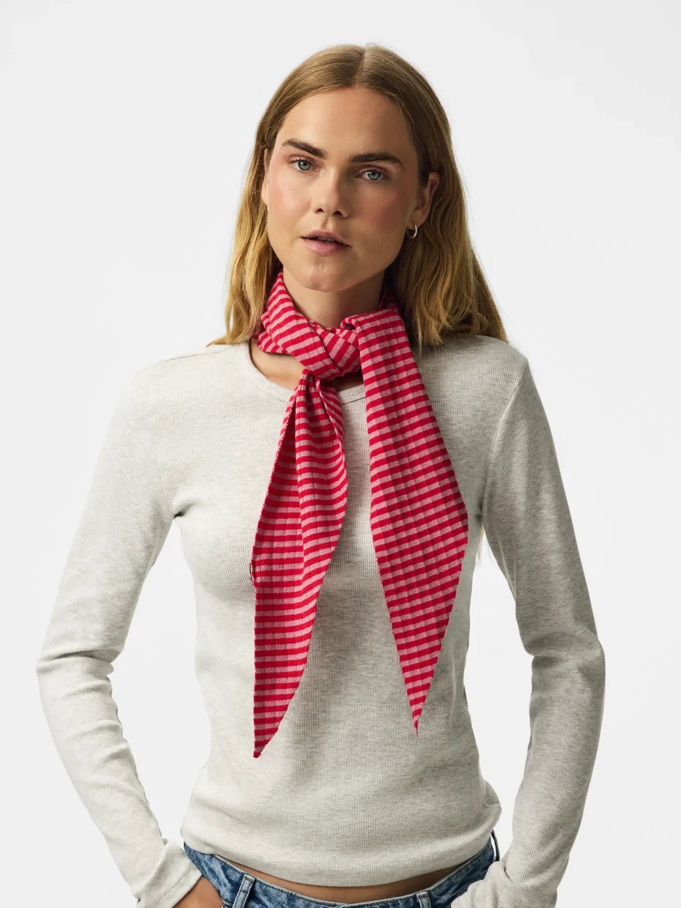 Komma Stripe Triangle Scarf