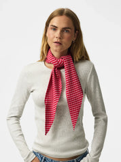 Komma Stripe Triangle Scarf