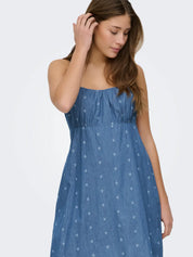 Nova Alexis Denim Strap Dress