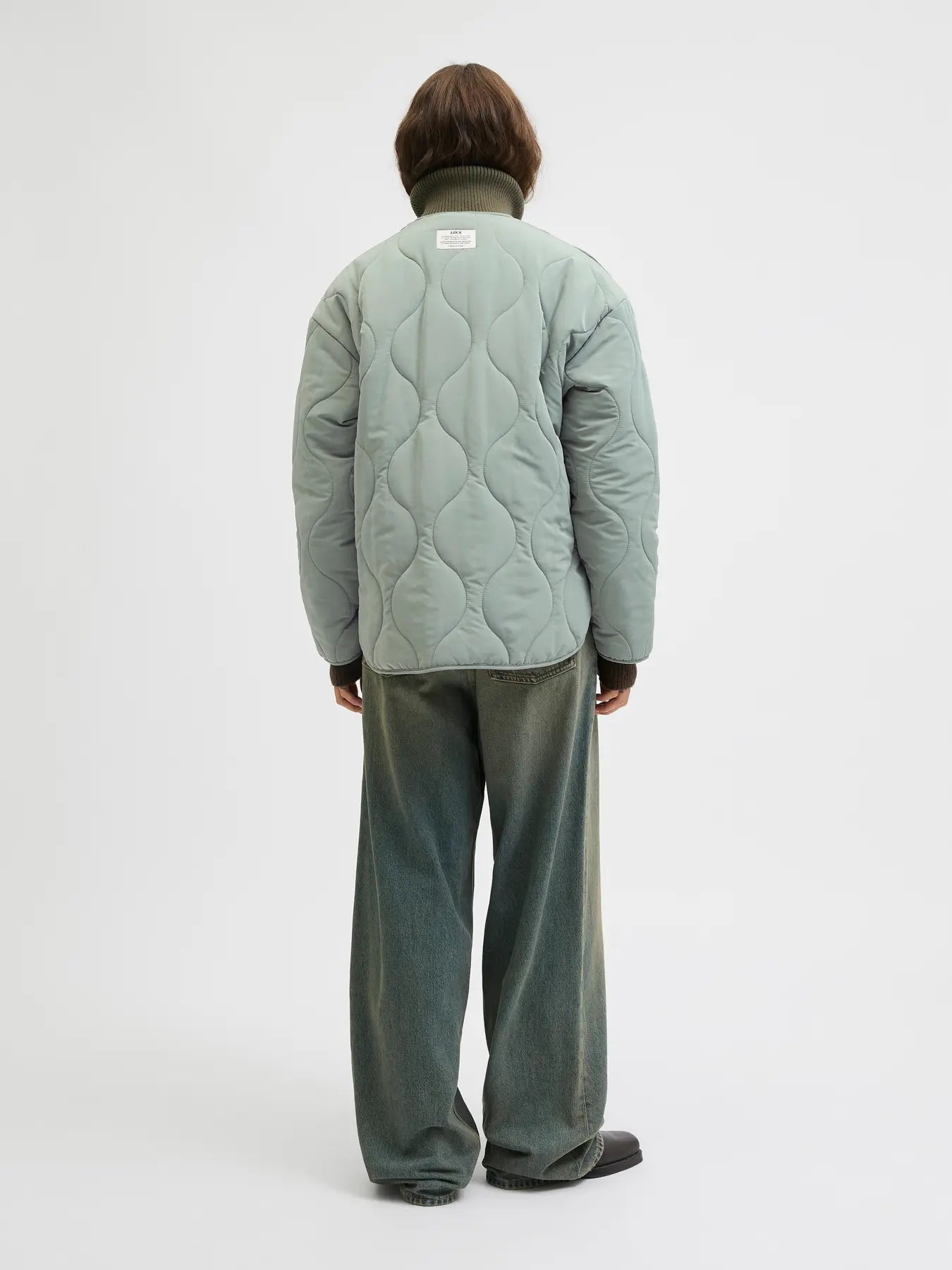 Serena Green Mid Quilted Zip Jacket