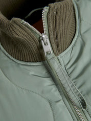 Serena Green Mid Quilted Zip Jacket