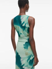 Roumessa o-Neck Sleeveless Mesh Dress