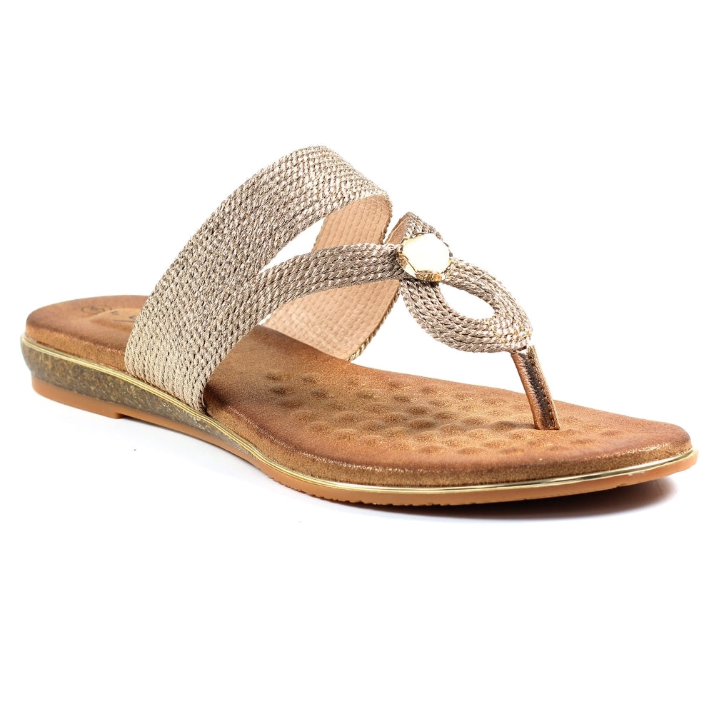 Ezra Rose Gold Sandal