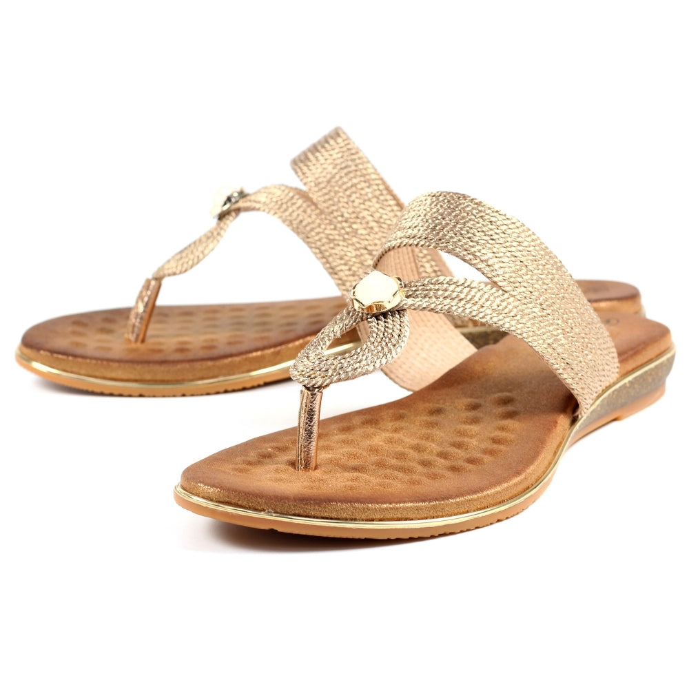 Ezra Rose Gold Sandal