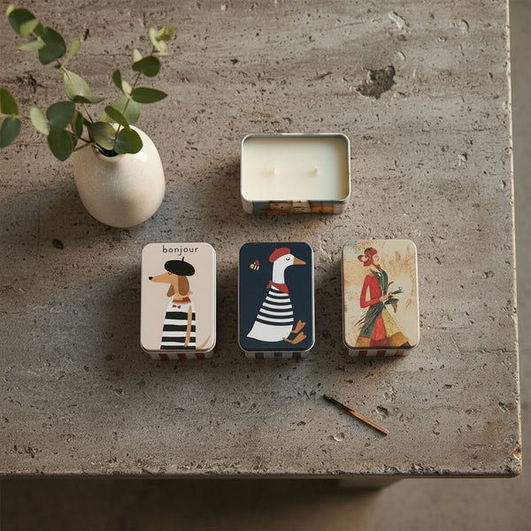 Parisian Duck Scented Candle Tin
