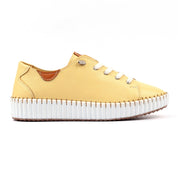 Faith Lemon Leather Pump/Trainer