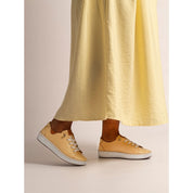Faith Lemon Leather Pump/Trainer
