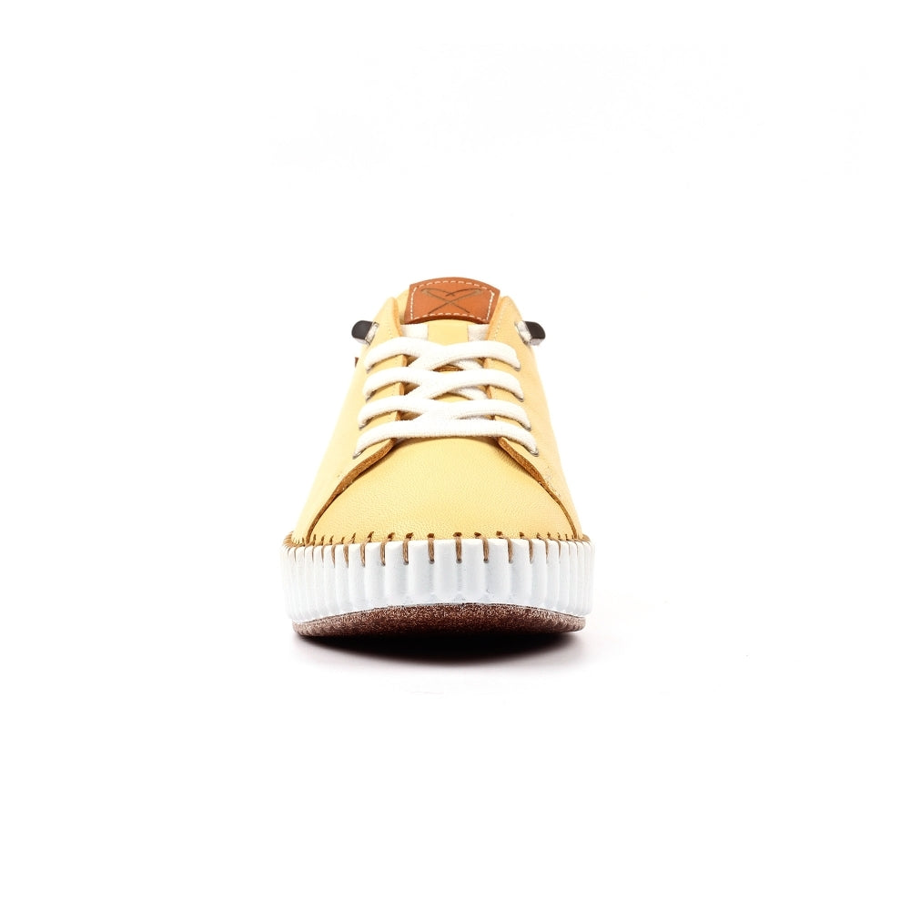 Faith Lemon Leather Pump/Trainer
