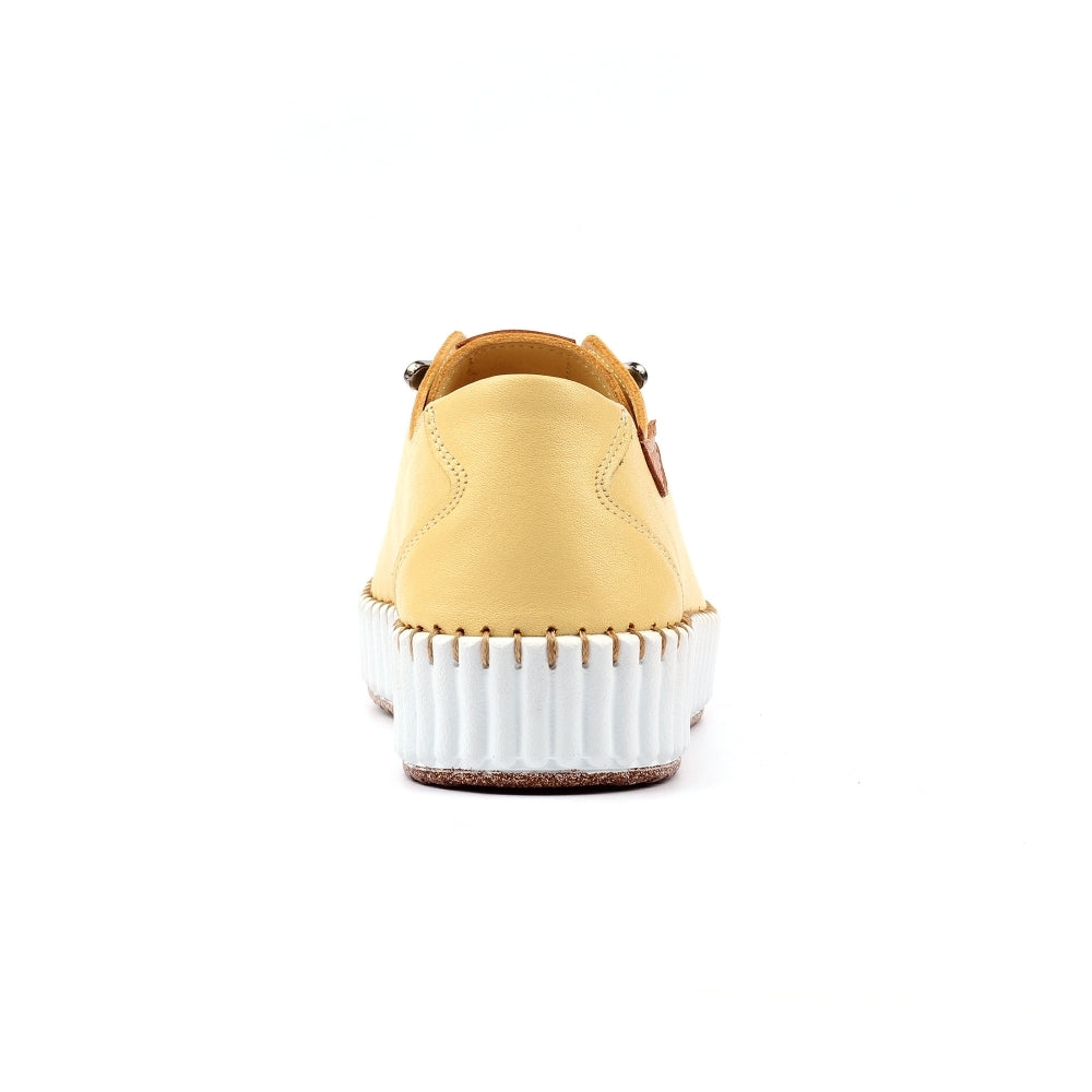 Faith Lemon Leather Pump/Trainer