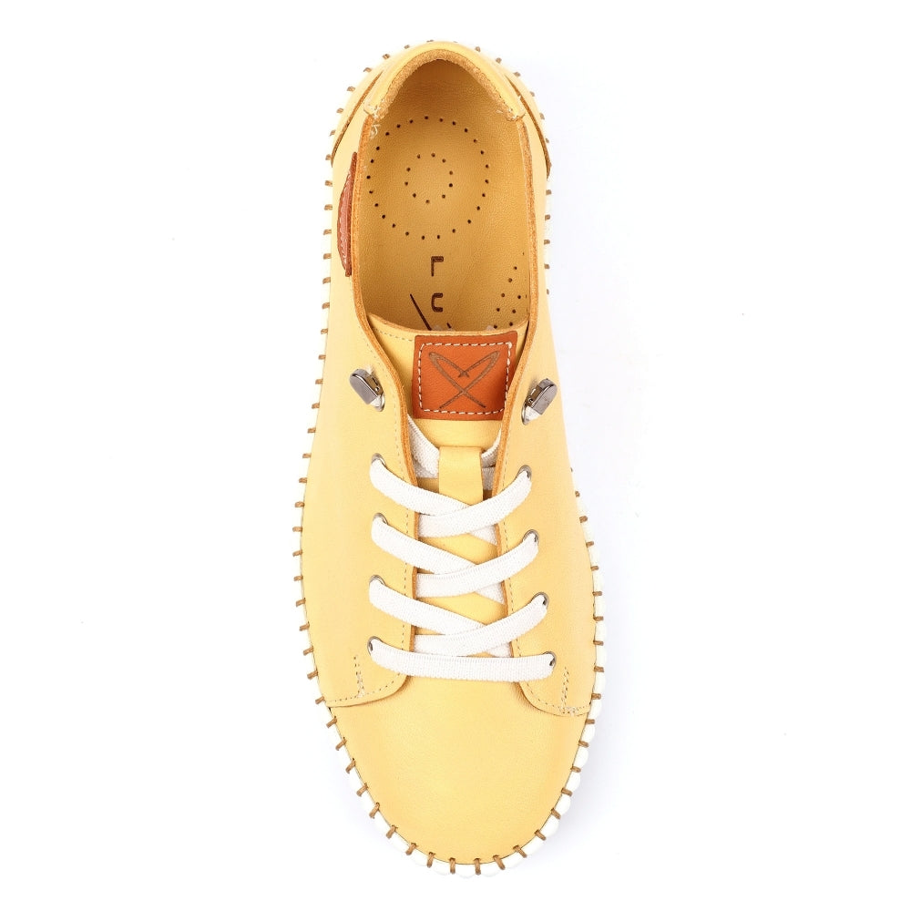 Faith Lemon Leather Pump/Trainer