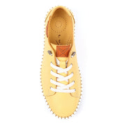 Faith Lemon Leather Pump/Trainer