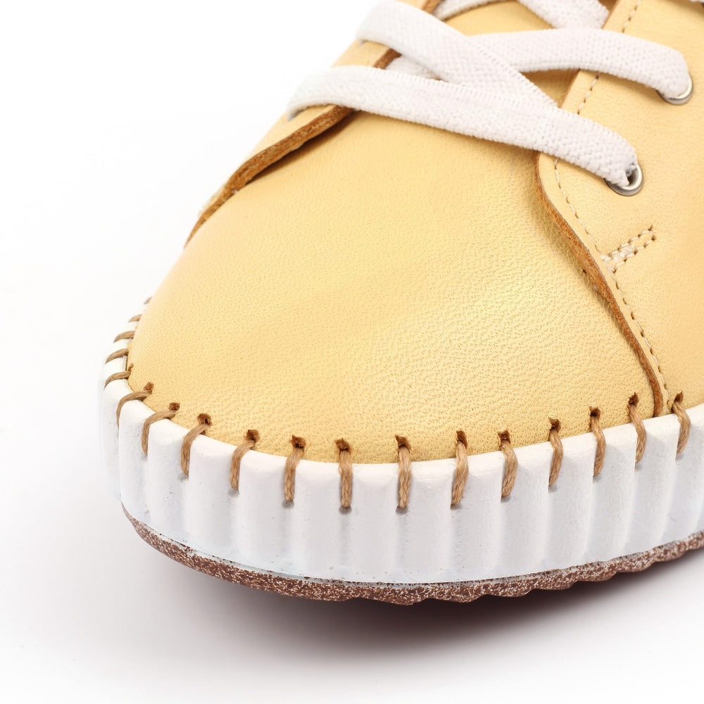 Faith Lemon Leather Pump/Trainer